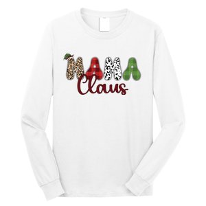 Mama Claus Funny Christmas Holiday Family Matching Long Sleeve Shirt