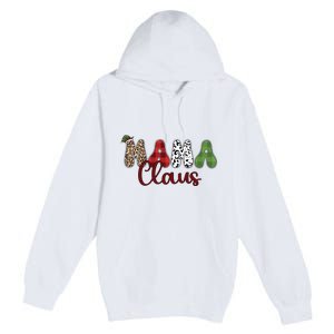 Mama Claus Funny Christmas Holiday Family Matching Premium Pullover Hoodie