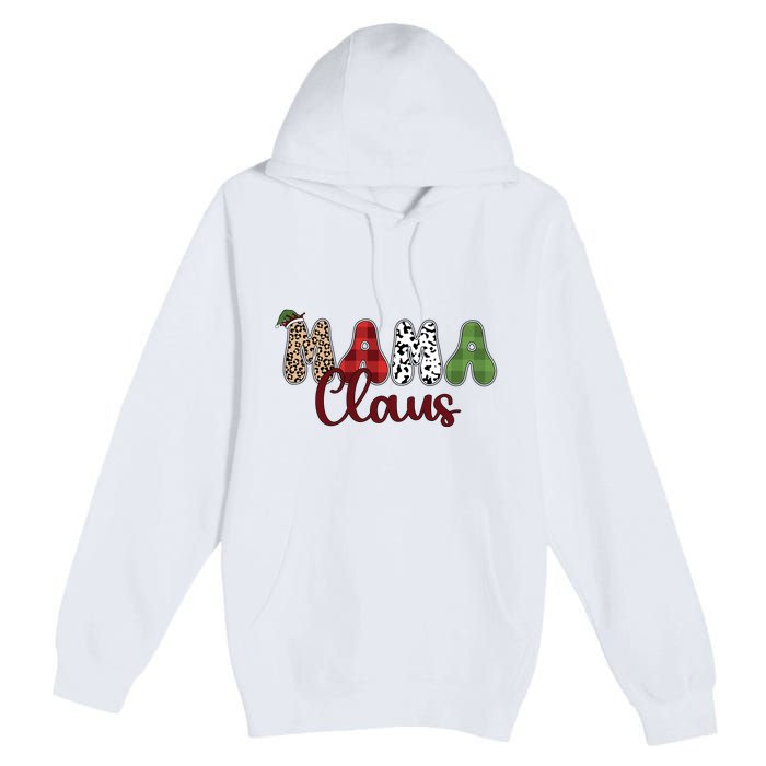 Mama Claus Funny Christmas Holiday Family Matching Premium Pullover Hoodie