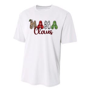 Mama Claus Funny Christmas Holiday Family Matching Performance Sprint T-Shirt