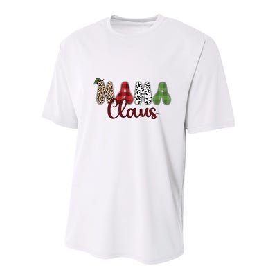 Mama Claus Funny Christmas Holiday Family Matching Youth Performance Sprint T-Shirt
