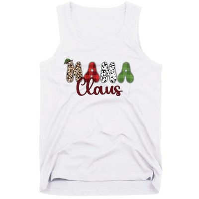 Mama Claus Funny Christmas Holiday Family Matching Tank Top