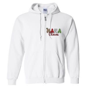 Mama Claus Funny Christmas Holiday Family Matching Full Zip Hoodie