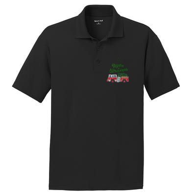 Merry Christmas Firetruck Xmas Tree Lights PosiCharge RacerMesh Polo