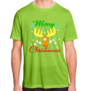 Merry Christmoose Funny Christmas Moose Pun Gift Adult ChromaSoft Performance T-Shirt