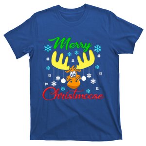 Merry Christmoose Funny Christmas Moose Pun Gift T-Shirt