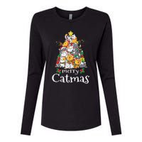 Merry Catmas Funny Cat Dad Cat Mom Christmas Cat Wo  Womens Cotton Relaxed Long Sleeve T-Shirt