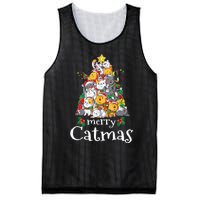 Merry Catmas Funny Cat Dad Cat Mom Christmas Cat Wo  Mesh Reversible Basketball Jersey Tank