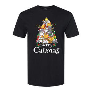 Merry Catmas Funny Cat Dad Cat Mom Christmas Cat Wo  Softstyle CVC T-Shirt