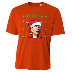 Merry Christmas Funny Joe Biden Happy 4th of July Ugly Xmas  Cooling Performance Crew T-Shirt