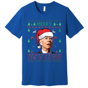 Merry Christmas Funny Joe Biden Happy 4th of July Ugly Xmas  Premium T-Shirt