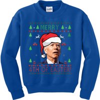 Merry Christmas Funny Joe Biden Happy 4th of July Ugly Xmas  Kids Sweatshirt