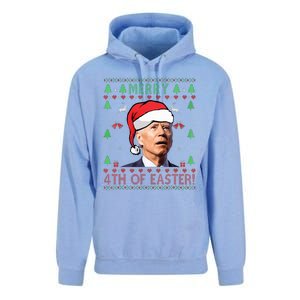 Merry Christmas Funny Joe Biden Happy 4th of July Ugly Xmas  Unisex Surf Hoodie