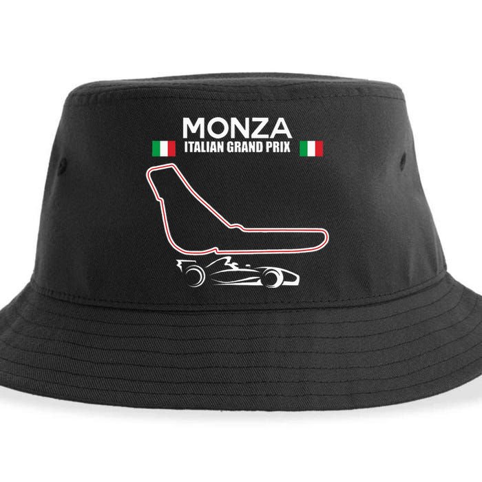 Monza Circuit Formula Racing Car Italian Grand Prix Sustainable Bucket Hat