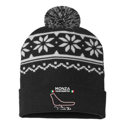 Monza Circuit Formula Racing Car Italian Grand Prix USA-Made Snowflake Beanie