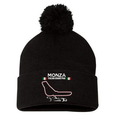 Monza Circuit Formula Racing Car Italian Grand Prix Pom Pom 12in Knit Beanie