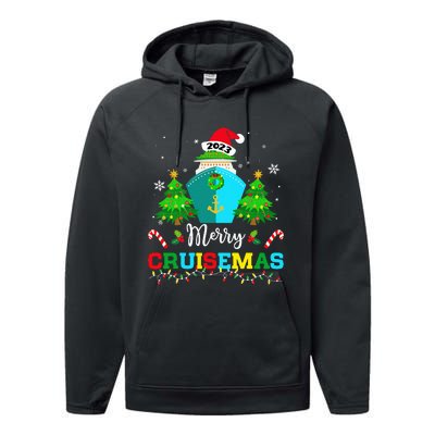 Merry Cruisemas Funny Cruise Ship Family Ugly Christmas Cute Performance Fleece Hoodie