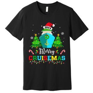 Merry Cruisemas Funny Cruise Ship Family Ugly Christmas Cute Premium T-Shirt