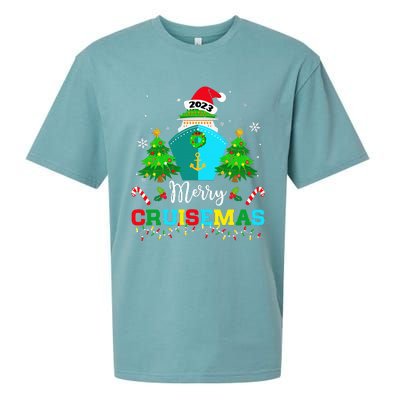 Merry Cruisemas Funny Cruise Ship Family Ugly Christmas Cute Sueded Cloud Jersey T-Shirt