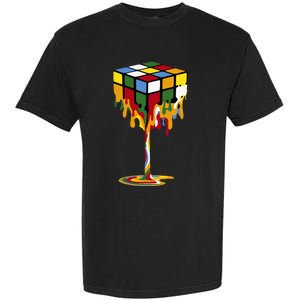 Melting Cube Funny Rubik Rubix Rubics Garment-Dyed Heavyweight T-Shirt