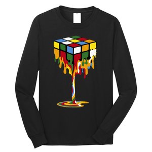 Melting Cube Funny Rubik Rubix Rubics Long Sleeve Shirt