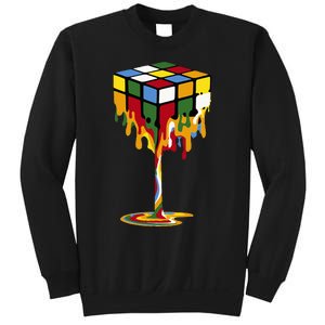 Melting Cube Funny Rubik Rubix Rubics Sweatshirt