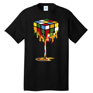 Melting Cube Funny Rubik Rubix Rubics Tall T-Shirt