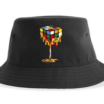 Melting Cube Funny Rubik Rubix Rubics Sustainable Bucket Hat