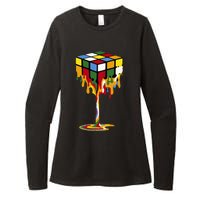 Melting Cube Funny Rubik Rubix Rubics Womens CVC Long Sleeve Shirt