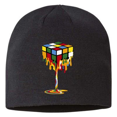 Melting Cube Funny Rubik Rubix Rubics Sustainable Beanie