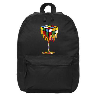 Melting Cube Funny Rubik Rubix Rubics 16 in Basic Backpack