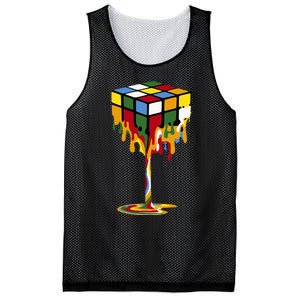 Melting Cube Funny Rubik Rubix Rubics Mesh Reversible Basketball Jersey Tank