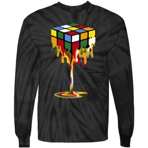 Melting Cube Funny Rubik Rubix Rubics Tie-Dye Long Sleeve Shirt