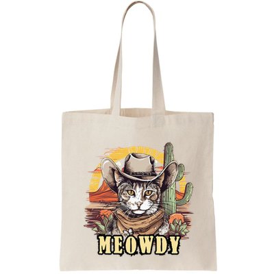 Meowdy Cat Funny Howdy Meme Wild West Cowboy Hat Bag