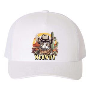 Meowdy Cat Funny Howdy Meme Wild West Cowboy Hat Yupoong Adult 5-Panel Trucker Hat