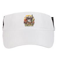 Meowdy Cat Funny Howdy Meme Wild West Cowboy Hat Adult Drive Performance Visor