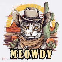 Meowdy Cat Funny Howdy Meme Wild West Cowboy Hat Tank Top