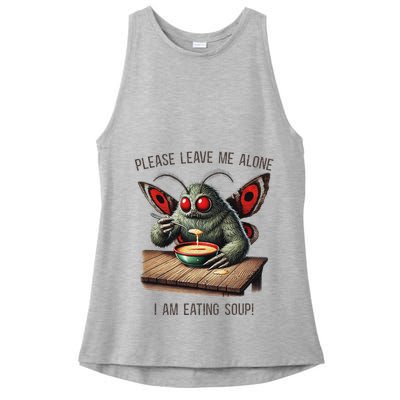 Mothman Cryptozoology Funny Cryptid Mothman Eating Soup Ladies PosiCharge Tri-Blend Wicking Tank