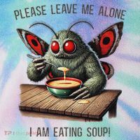 Mothman Cryptozoology Funny Cryptid Mothman Eating Soup Legacy Tie Dye Trucker Hat