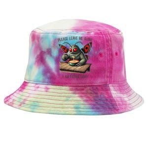 Mothman Cryptozoology Funny Cryptid Mothman Eating Soup Tie-Dyed Bucket Hat