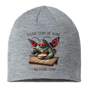 Mothman Cryptozoology Funny Cryptid Mothman Eating Soup Sustainable Beanie