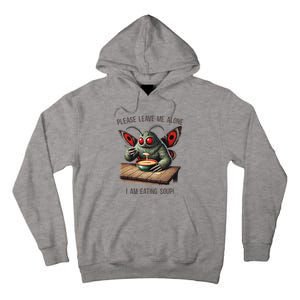 Mothman Cryptozoology Funny Cryptid Mothman Eating Soup Tall Hoodie