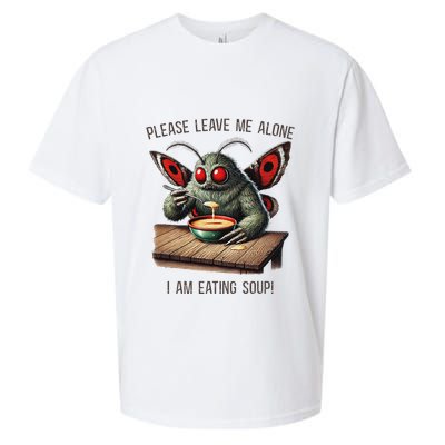 Mothman Cryptozoology Funny Cryptid Mothman Eating Soup Sueded Cloud Jersey T-Shirt