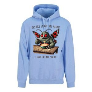 Mothman Cryptozoology Funny Cryptid Mothman Eating Soup Unisex Surf Hoodie