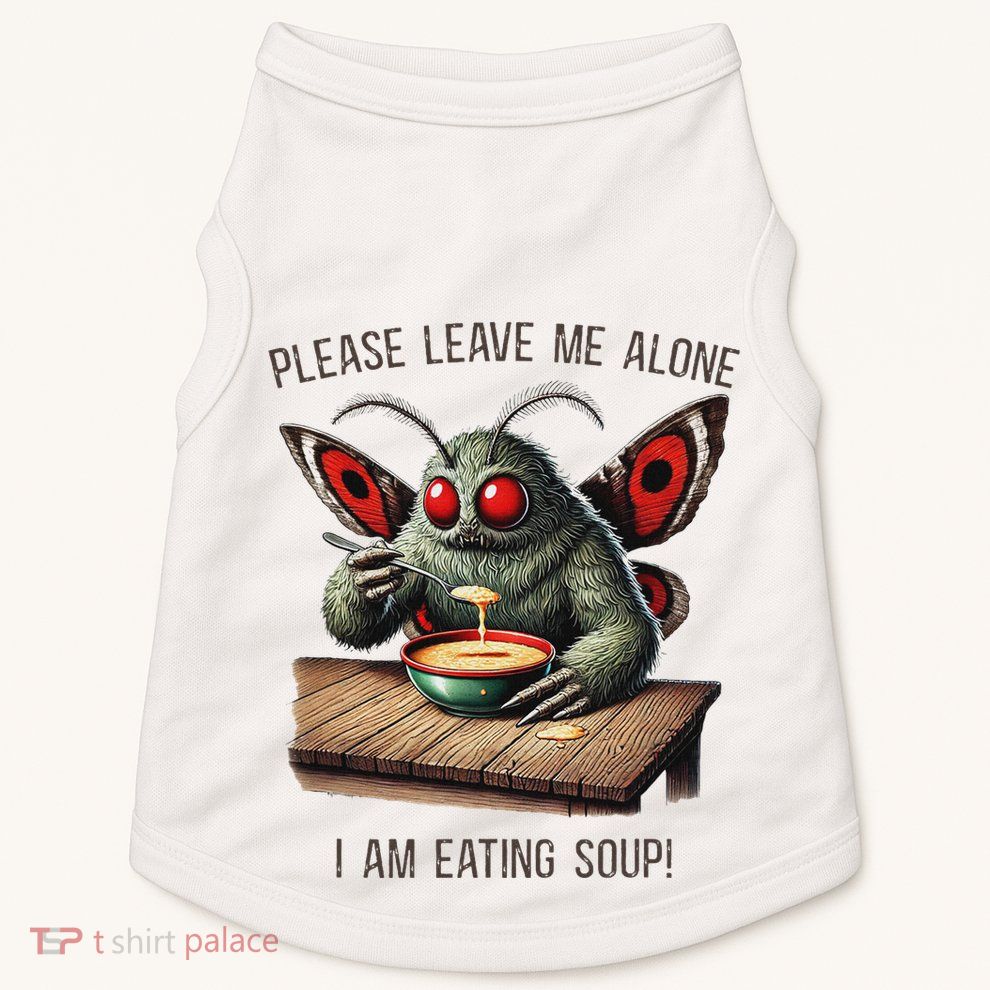 Mothman Cryptozoology Funny Cryptid Mothman Eating Soup Doggie Tank
