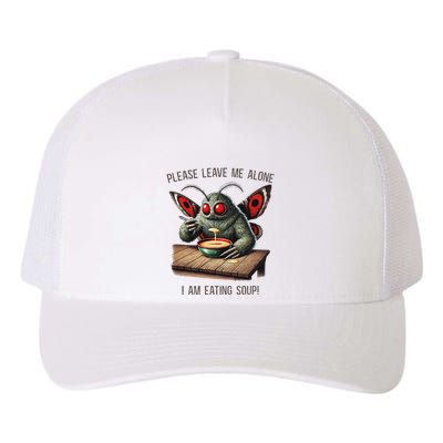 Mothman Cryptozoology Funny Cryptid Mothman Eating Soup Yupoong Adult 5-Panel Trucker Hat