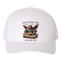 Mothman Cryptozoology Funny Cryptid Mothman Eating Soup Yupoong Adult 5-Panel Trucker Hat