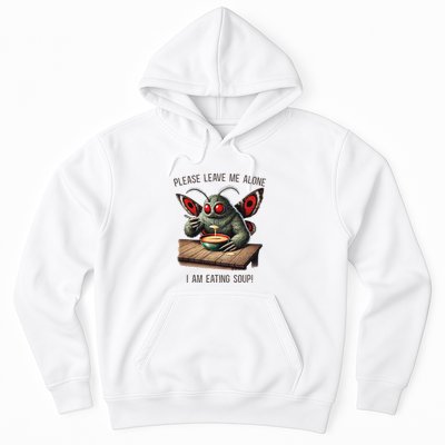 Mothman Cryptozoology Funny Cryptid Mothman Eating Soup Hoodie
