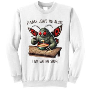 Mothman Cryptozoology Funny Cryptid Mothman Eating Soup Sweatshirt