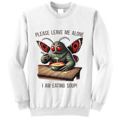 Mothman Cryptozoology Funny Cryptid Mothman Eating Soup Sweatshirt